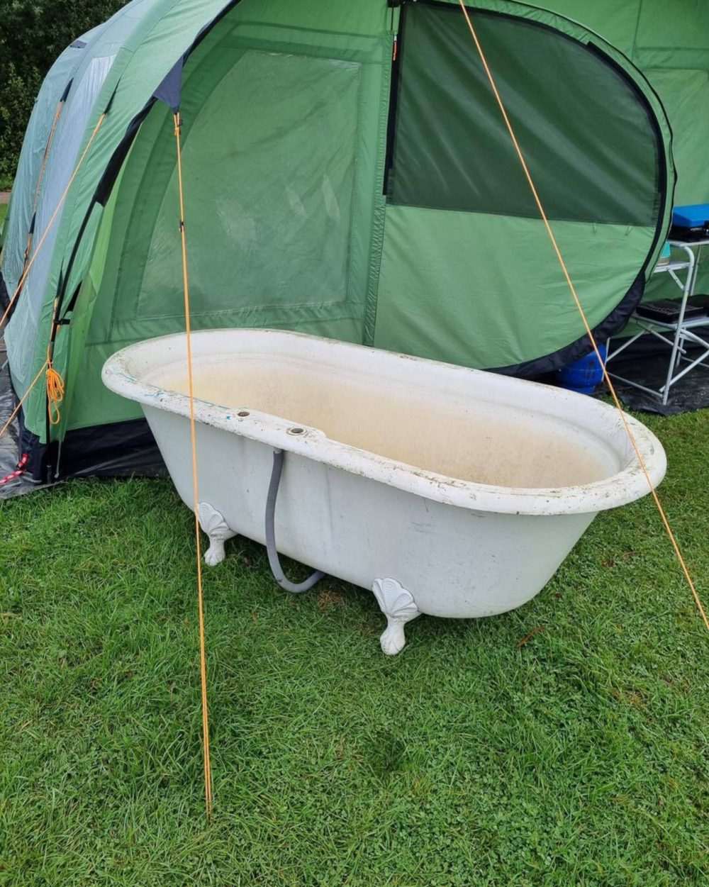 Holiday park staff baffled after campers leave behind cast iron bath