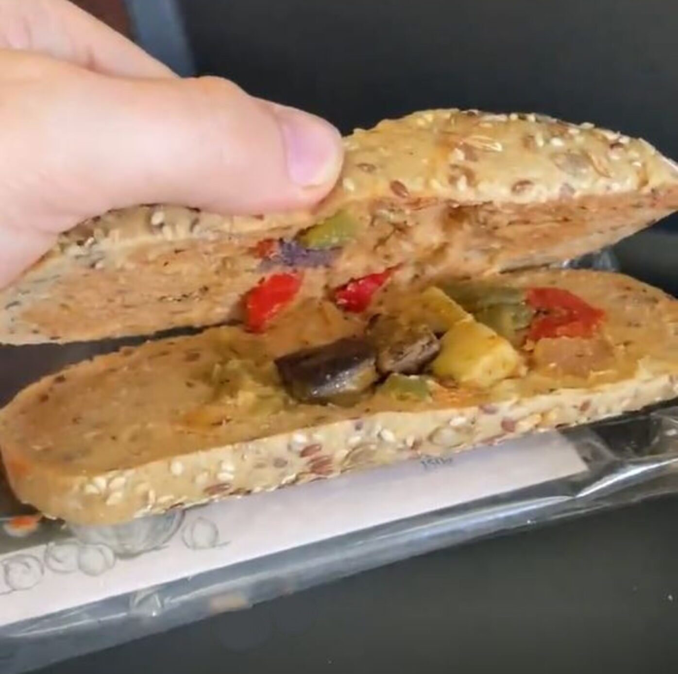EasyJet customer shocked after paying £5 for baguette with scattered veg