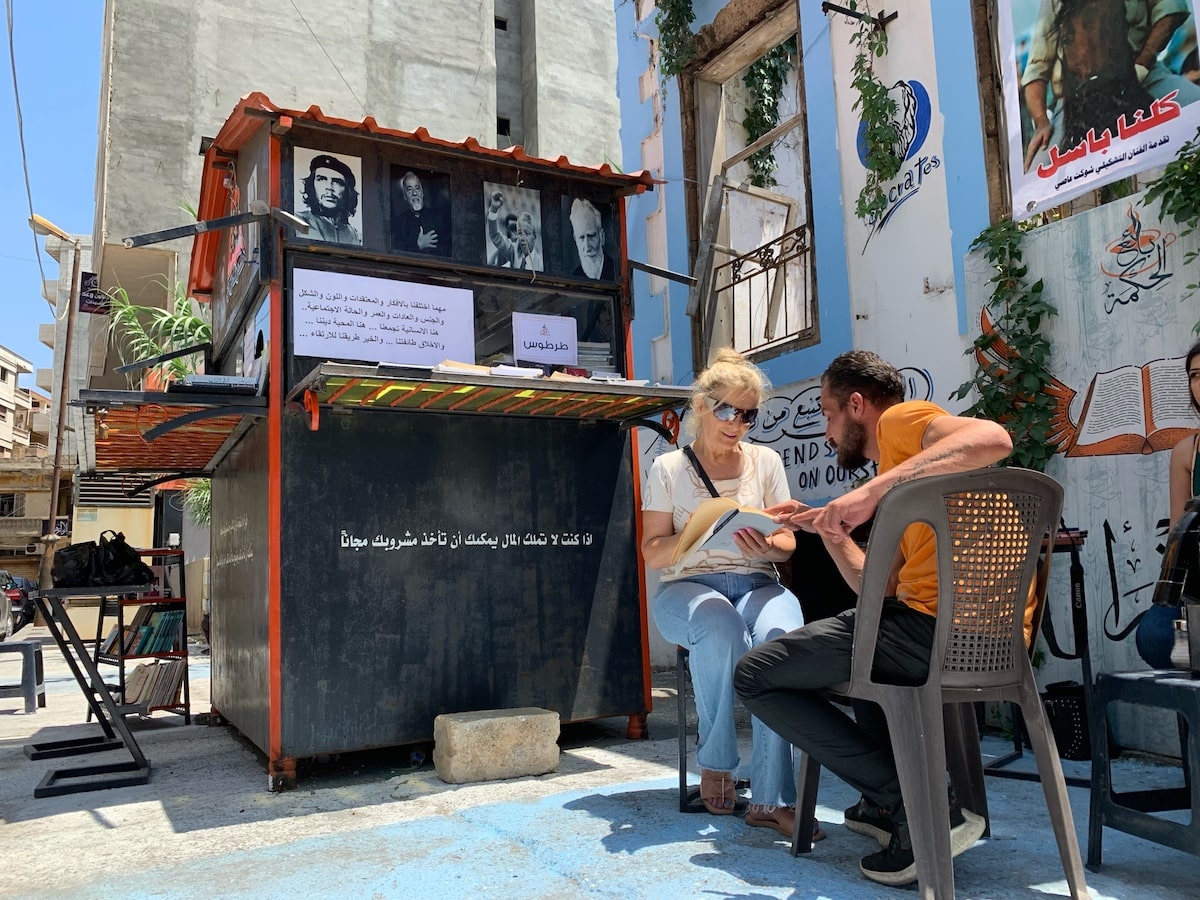 ‘It’s therapeutic’: the book kiosk helping Syria reconnect with literature