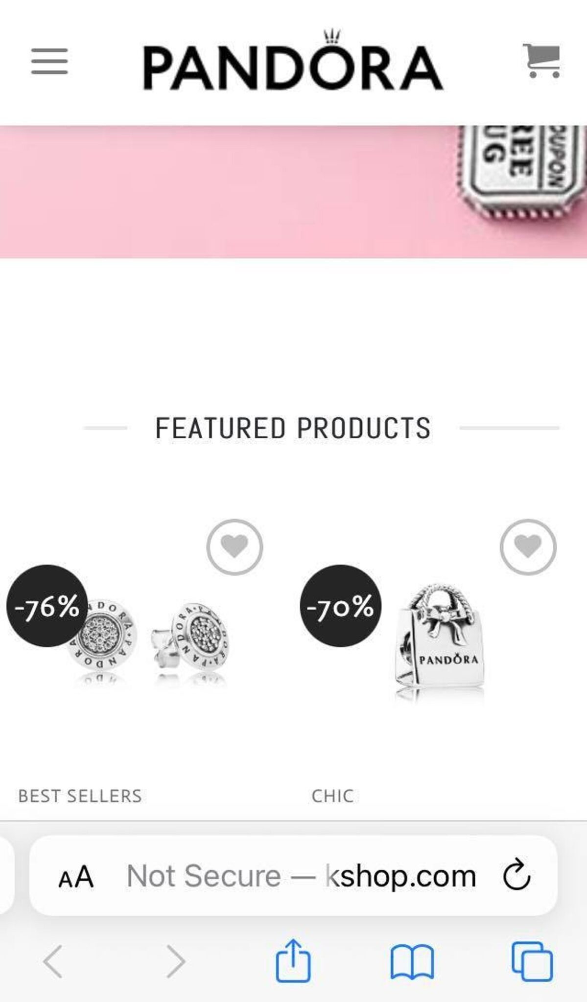 Woman issues warning after being tricked by 'scam' Pandora website