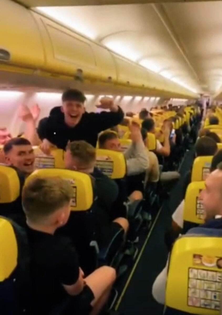 Manchester United fans dedicate series of chants to air hostess