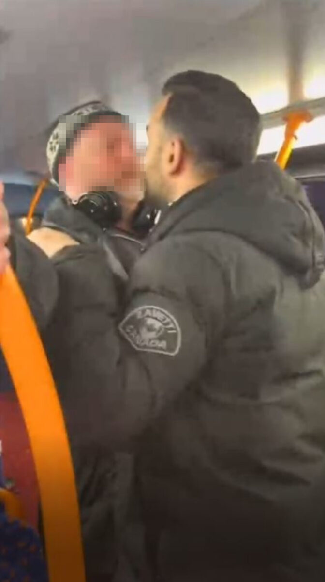 Man challenges bus passenger to fight after he allegedly "pushed in"