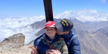 Touching moment boy, 9, gets shoutout from pilot for charity climb