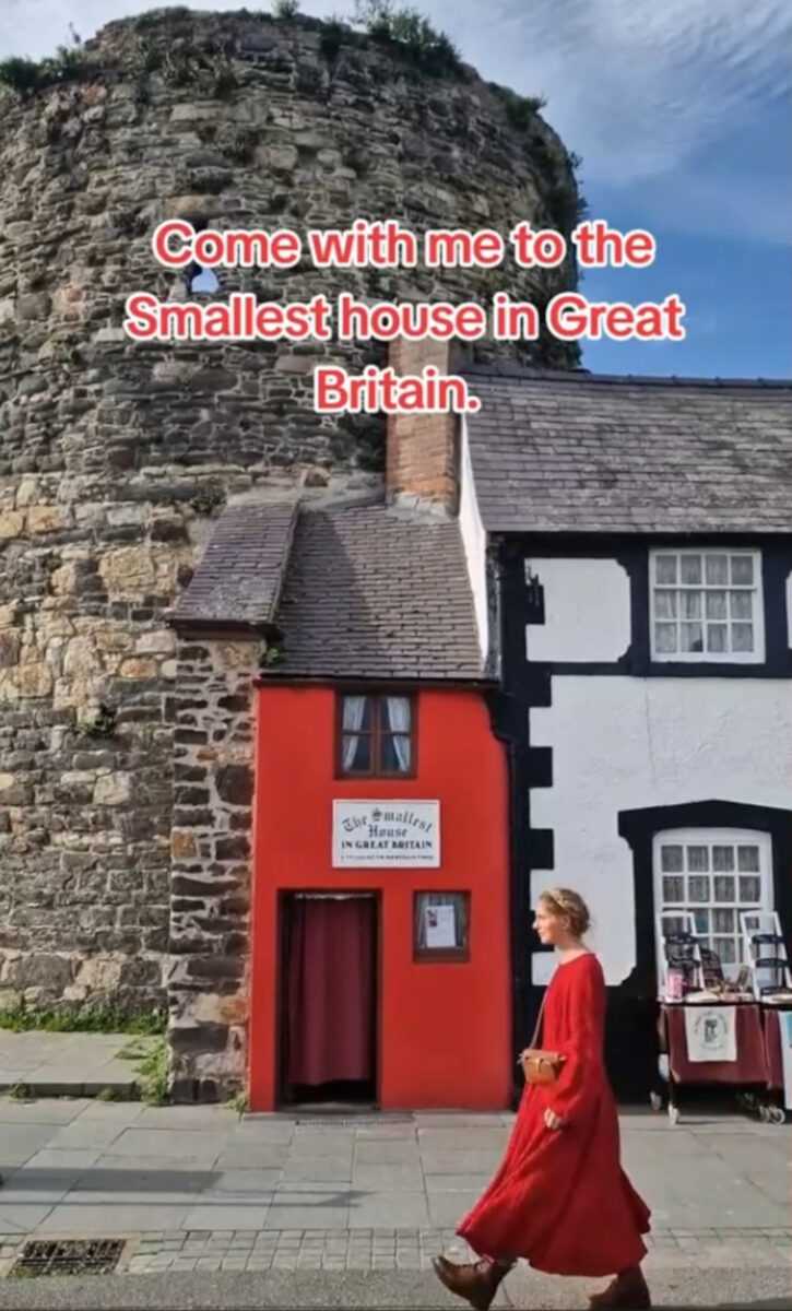 Woman visits smallest house in Britain which is 10 feet high