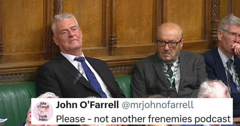 17 favourite reactions to Lee Anderson's new cosy seating arrangements next to George Galloway