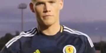 Scott McTominay in the Scotland kit