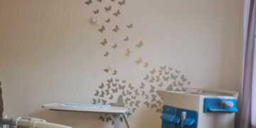 The decorations have been put up in a questionable way.