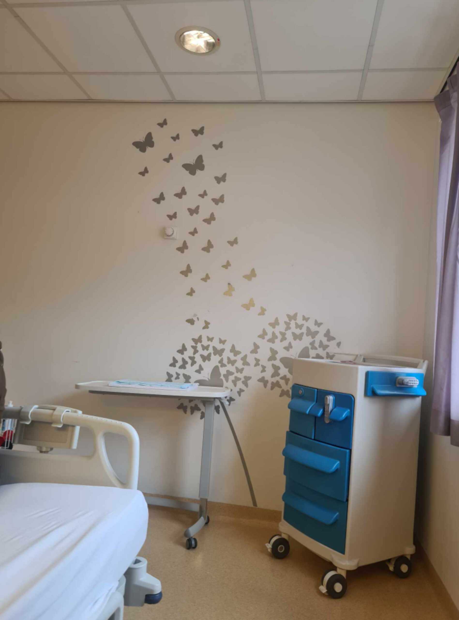 The decorations have been put up in a questionable way.