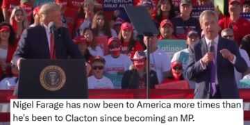 Nigel Farage is off to America again and we're shocked. Shocked, we tell you!