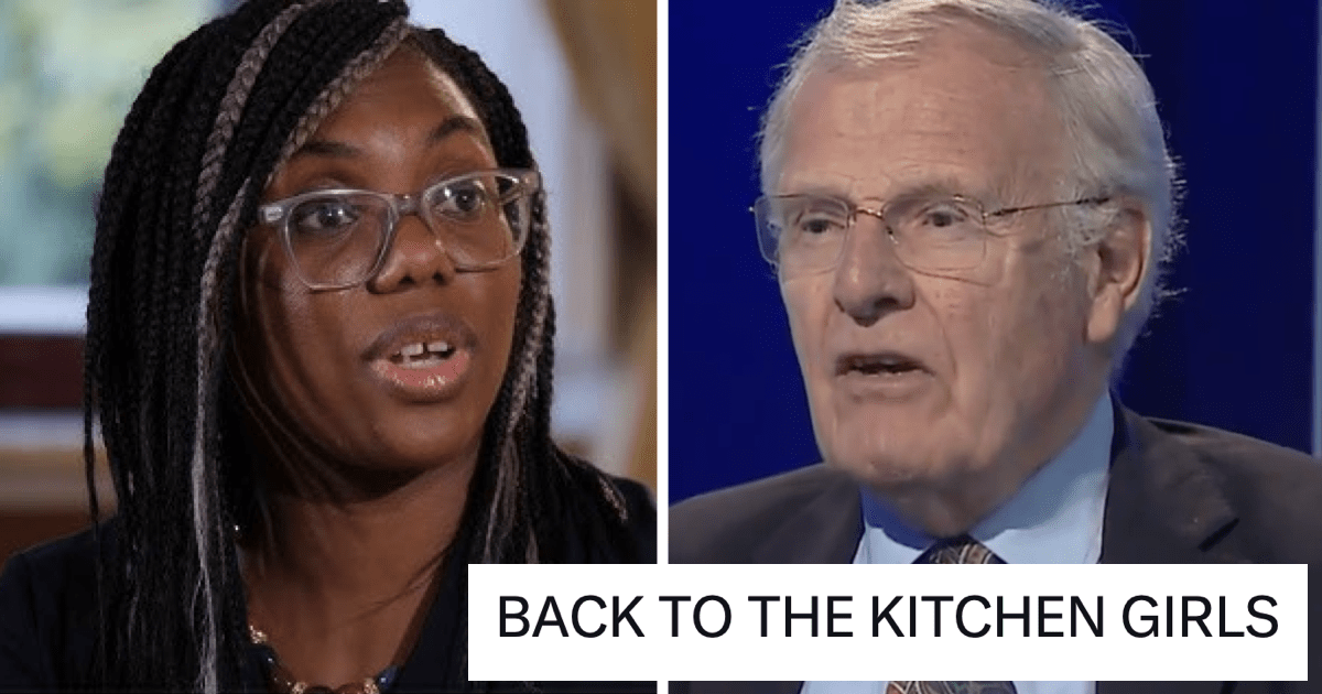 A Tory MP said Kemi Badenoch couldn't be party leader because she's got 3 young children and was schooled into next week