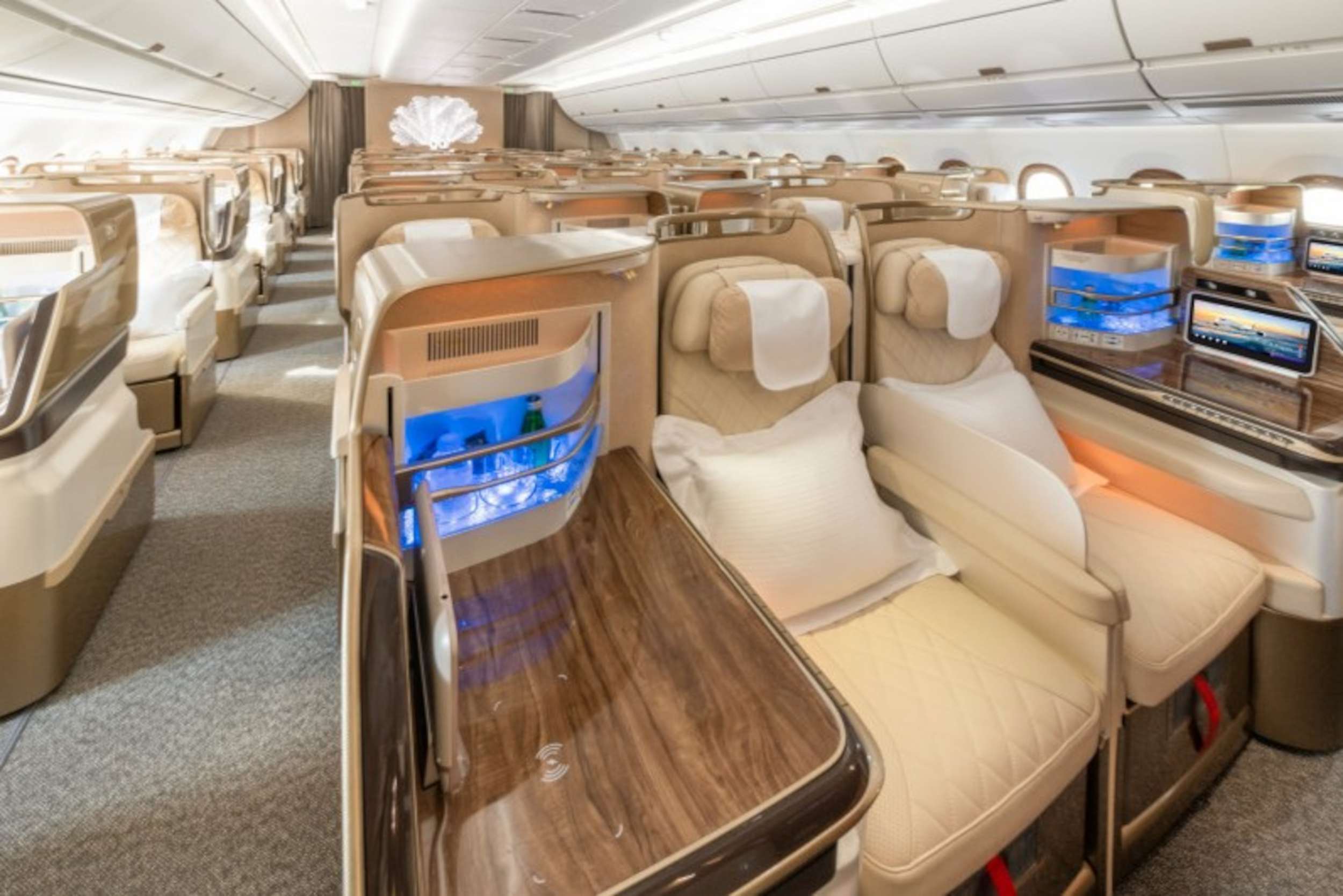 First pictures show plush new A350 Emirates plane set to fly between Dubai and Edinburgh in the new year 