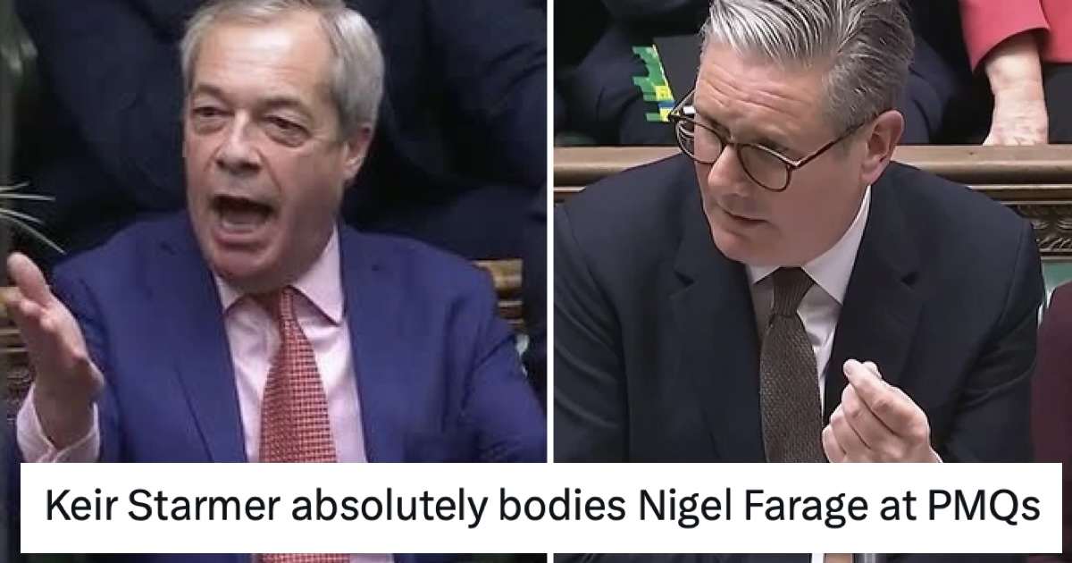 It took Nigel Farage 2 minutes to ask the question and Keir Starmer 2 seconds to make him look like a dick