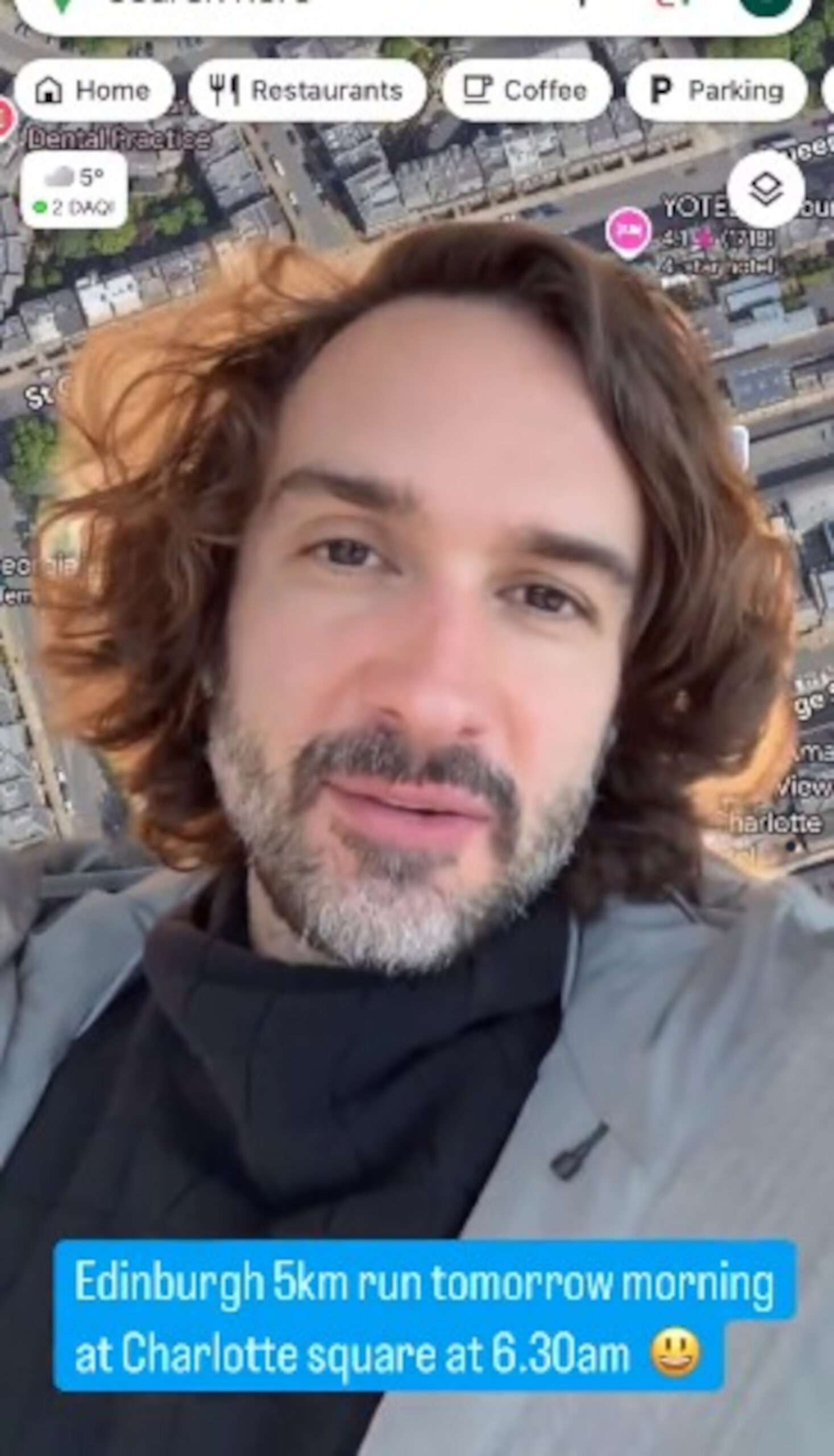 The TV coach mapped out the route online (C) @thebodycoach/X