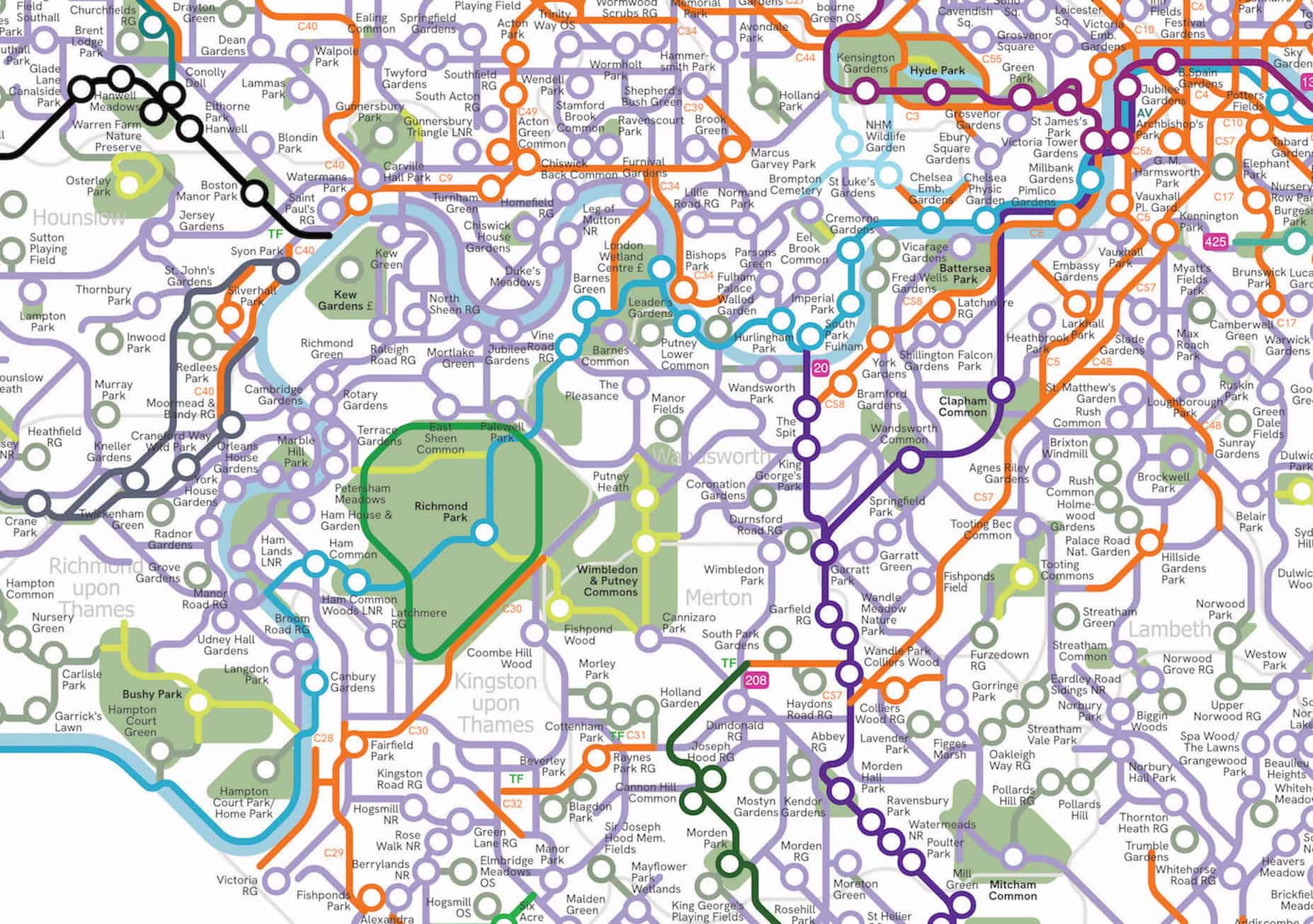 New free London Underground map helps cyclists to discover the city’s green spaces
