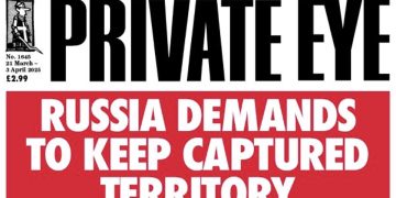 The cover of the new Private Eye just nailed Trump's phone call with Putin to devastating effect