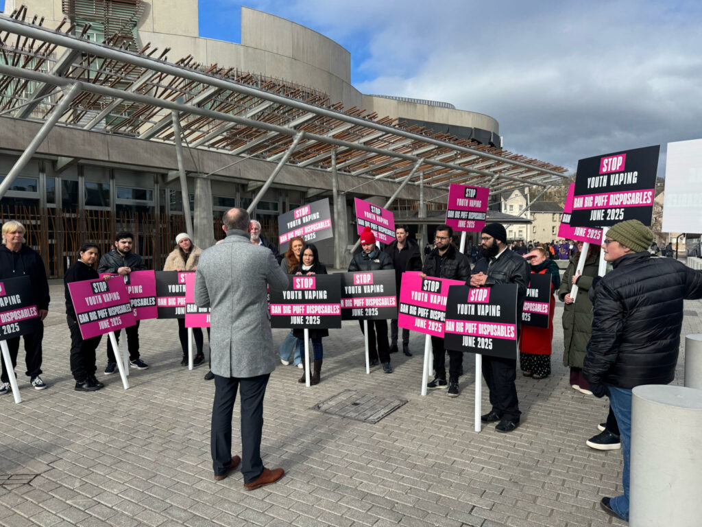 The VPZ demonstration outside Scottish Parliament (C) VPZ/Deadline News