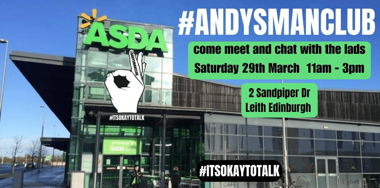 Andy’s Man Club launches initiative to get men talking with meet and greet at local Asda  