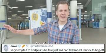 Robert Jenrick made a video about fare dodgers in London, and it's absolutely peak Partridge