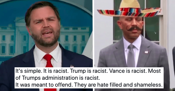 Hard to believe we know but JD Vance's 'defence' of that racist deepfake sombrero meme posted by Trump just made the whole thing even worse