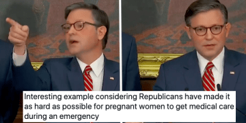 House speaker Mike Johnson's rant about an entirely fictional 'illegal South American rabble rouser' taking pregnant Americans' healthcare got all the respect it deserved - 17 first-degree burns