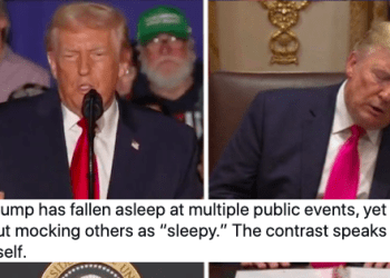 Donald Trump called Joe Biden a 'sleepy son of a bitch' and the Projection Police arrived on the scene in record time