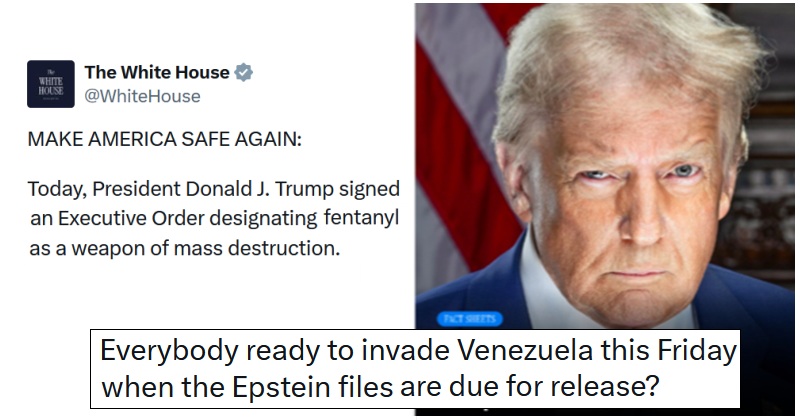 Donald Trump designated Fentanyl as a Weapon of Mass Destruction, and everyone got that 'here we go again' feeling - 15 swift clapbacks