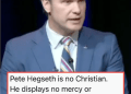 This devilish sermon just spewed up by Pete Hegseth shows America's secretary of war is the last person on earth who should lead a prayer service