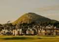 An image of the North Berwick Law, the conical hill in North Berwick.